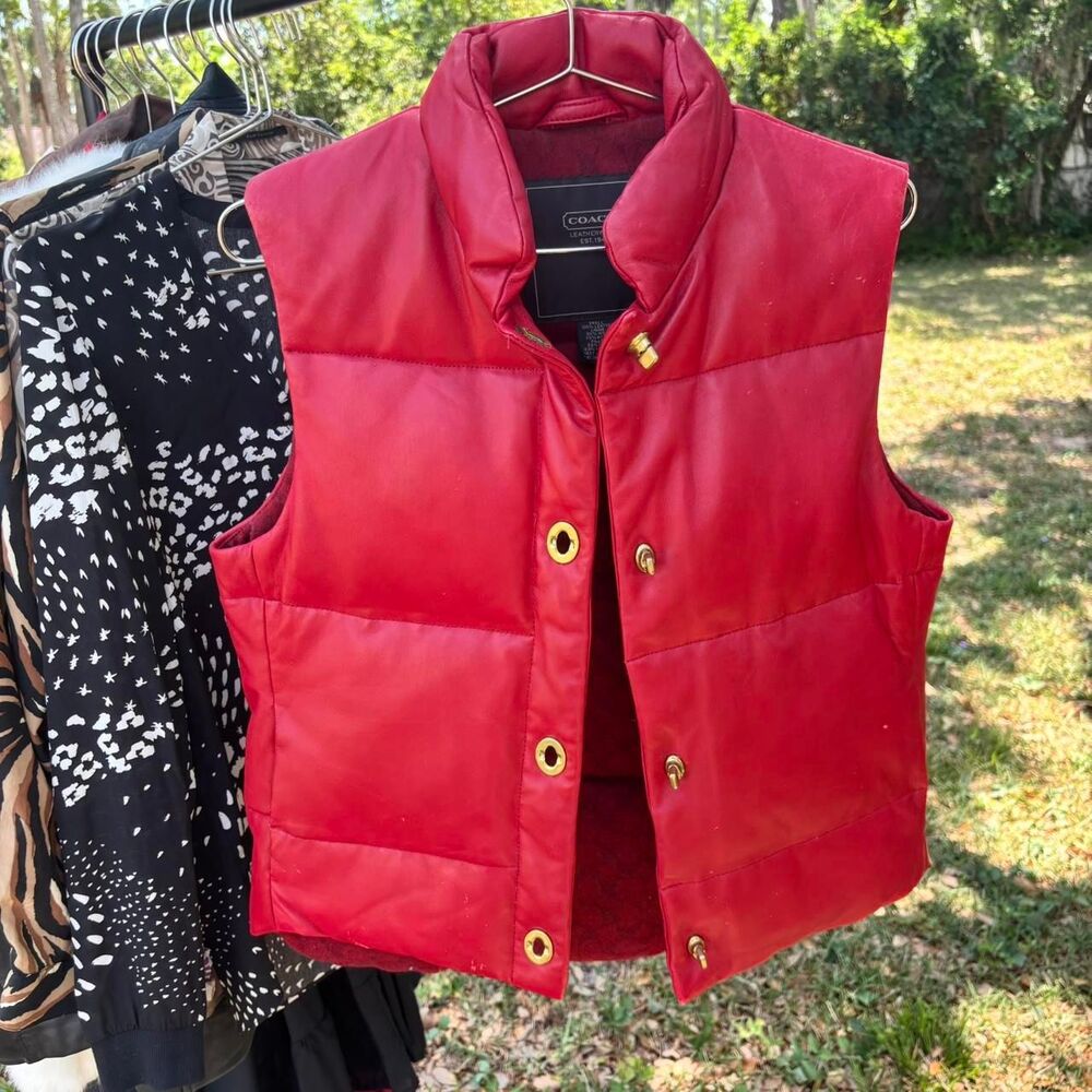 Coach Women's Red Gilet